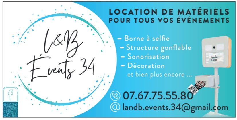Visuel de L&B Events 34 présentant la location de matériel événementiel