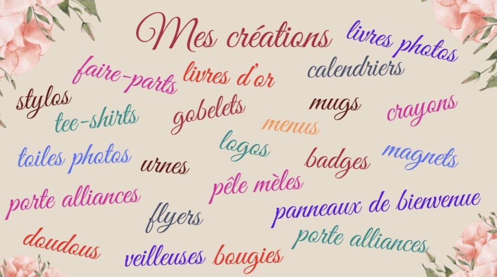 Les objets personnalisés d'Elodie