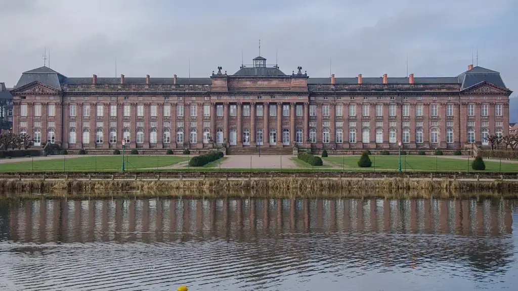 Park-facing façade of Château des Rohan in Saverne