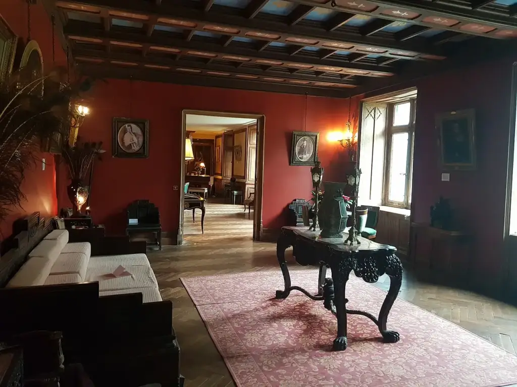 Sequence of furnished drawing rooms at Château de Kériolet