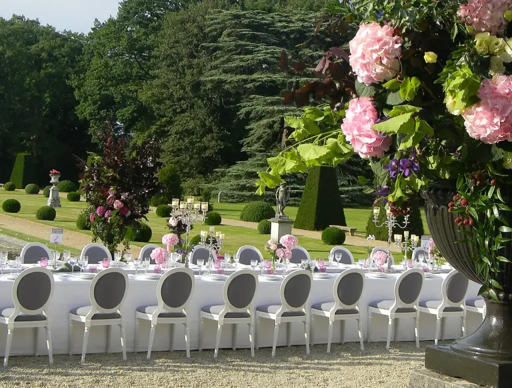 Reception in the gardens of Château de Breteuil — archive photograph, 26 June 2013
