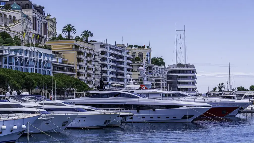 Yacht Club de Monaco clubhouse overlooking Port Hercule