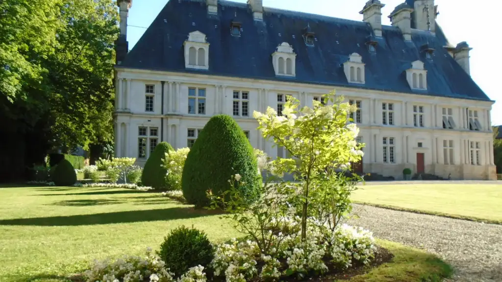 North façade of Château de Montigny-sur-Aube, photographed on 17 July 2016