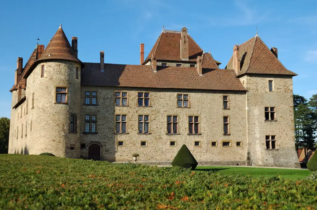 South façade of Château de Septème in Isère