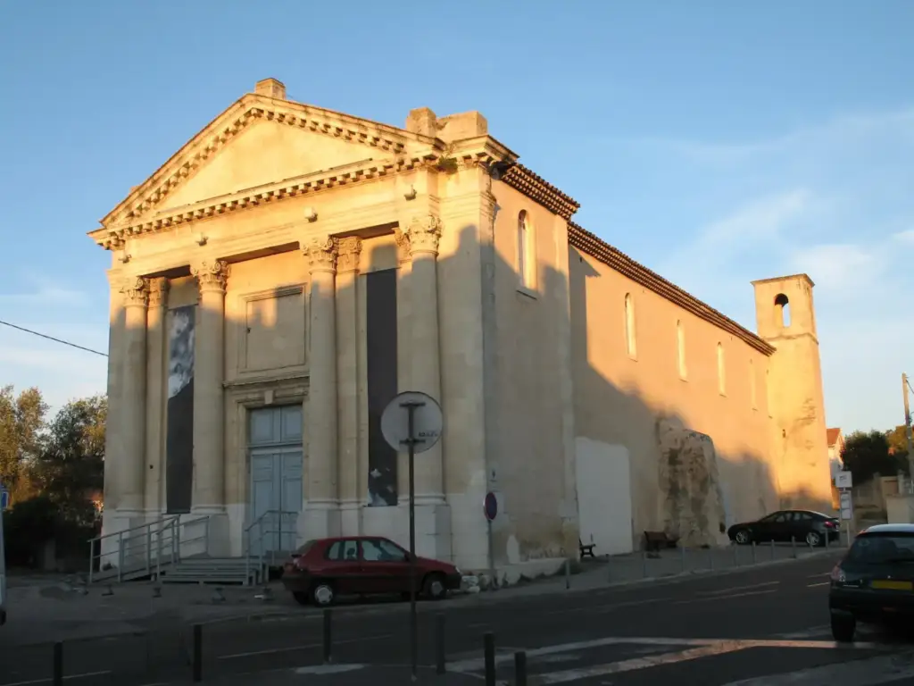 Exterior of Les Pénitents Noirs Chapel, now the contemporary art centre in Aubagne.