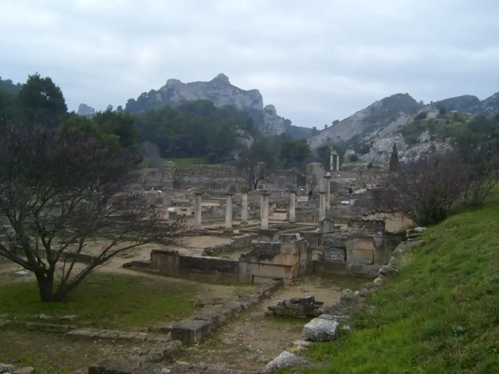 Overview of the archaeological remains at Glanum in Saint-Rémy-de-Provence