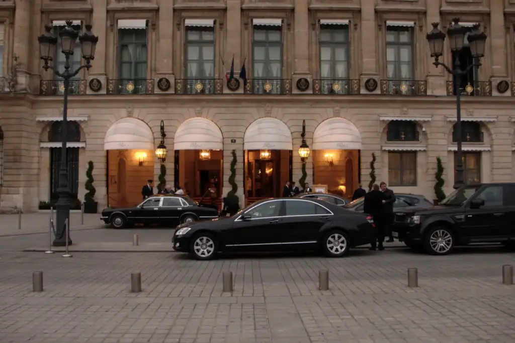 Façade du Ritz Paris au 15 place Vendôme
