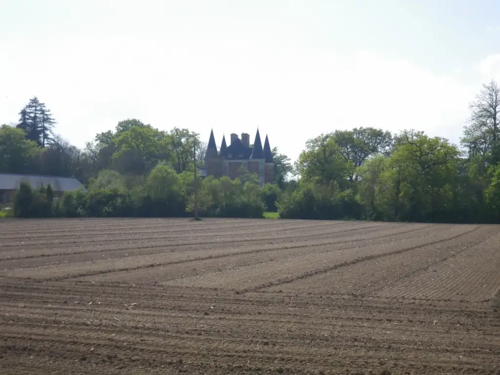 Château d’Apigné au Rheu, vue extérieure du château, photographie réelle