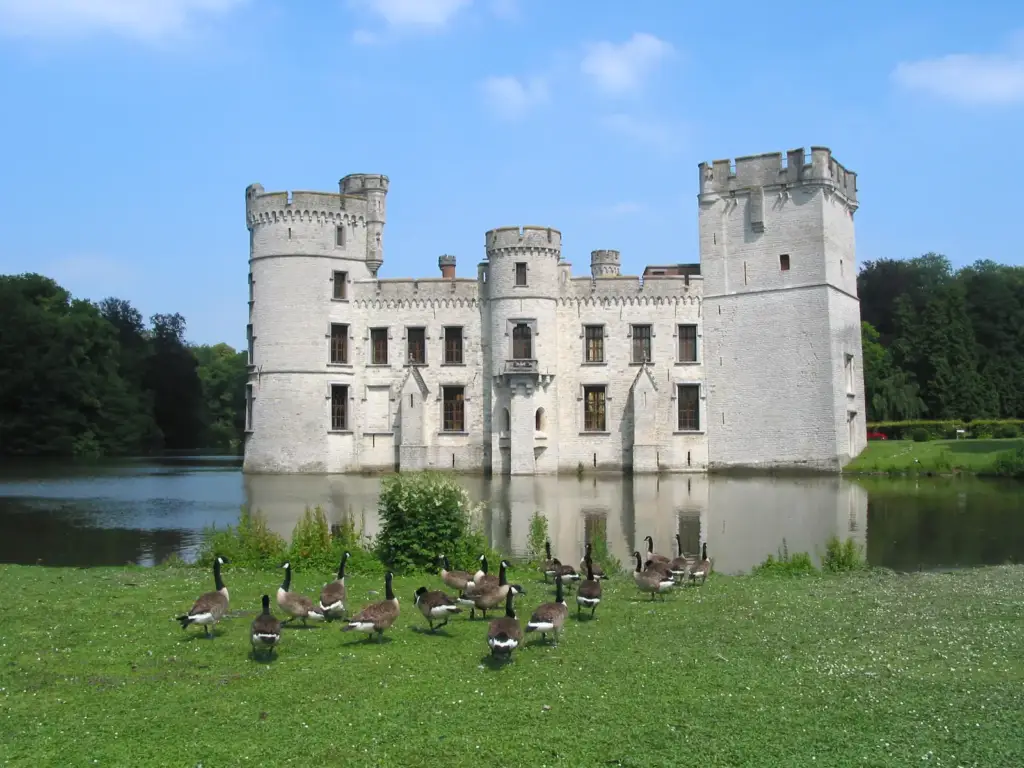 Bouchout Castle, garden and lake with geese, photographed by Jean-Pol GRANDMONT in 2005