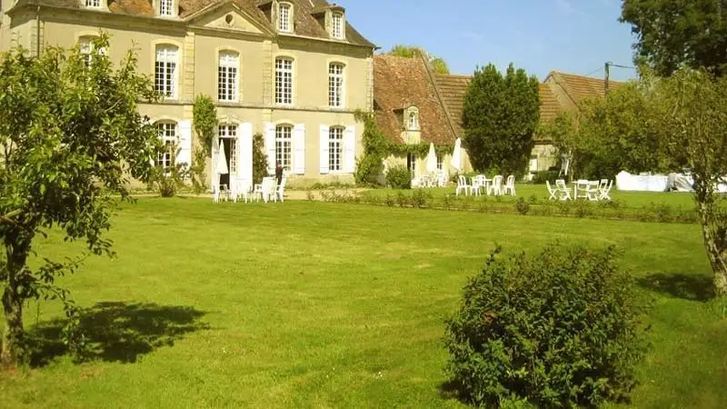 Garden of Château de Merville in Merville-Franceville-Plage
