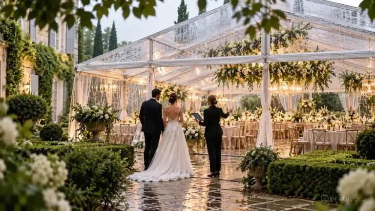 Mariage en extérieur : préparer un plan B pluie sans stress