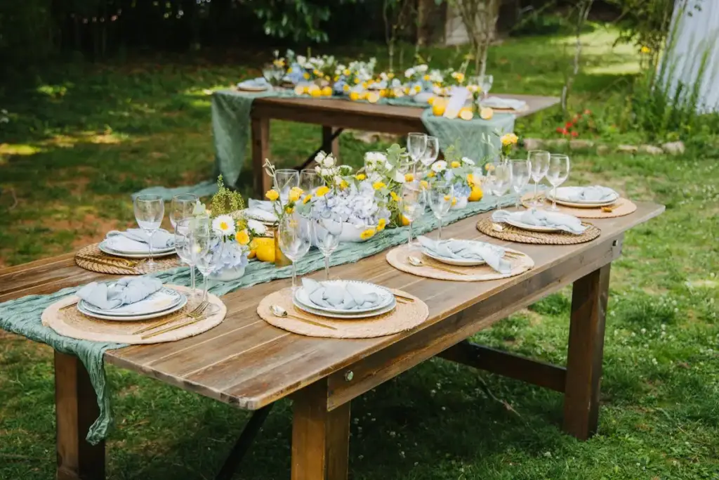 Photo d'ambiance de réception de mariage, ne représente pas Domaine 1892 ; Bruno Ngarukiye / Unsplash.