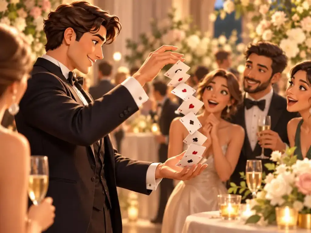 Illustration générique du métier d’animation événementielle. Illustration générée par IA — non contractuelle — ne représente pas ce prestataire ni ses réalisations.