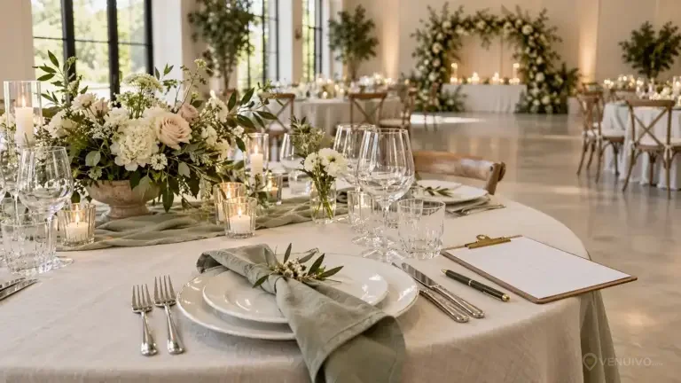 Location de vaisselle et mobilier de mariage : quantités, livraison et inventaire